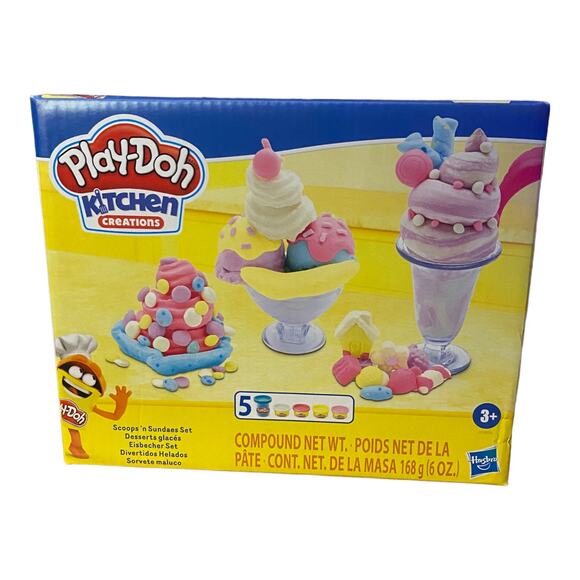 Play-Doh Kitchen Creations Scoops 'n Sundaes Set Play-set New Gift - Picture 1 of 4